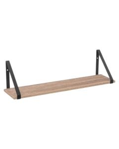 Wall-mounted shelf, melamine, natural, 58x16xH15 cm