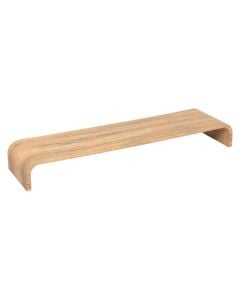 Curved shelf, wall-mounted, MDF, natural, 80x20xH10 cm