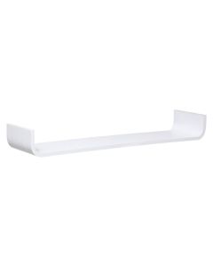 Curved shelf, wall-mounted, MDF, white, 80x20xH10 cm