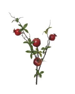 Lule artificiale, Pomegranate, plastike, jeshile/e kuqe, 8x17xH68 cm