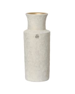 Vazo dekoruese, qeramike, e bardhë, Dia.15xH40 cm