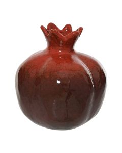 Decorative vase, ceramic, red, Dia.13xH14 cm