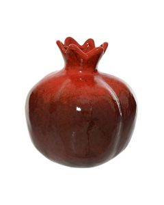 Decorative vase, ceramic, red, Dia.10.5xH12 cm