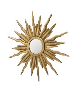 Pasqyrë dekoruese, polirezinë, floriri, Dia.58xH1.5 cm