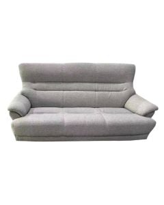 Sofa, 2-seater, wood frame, textile upholstery, wood feet, dark grey, 187x86xH70 cm