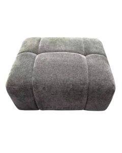 Sofa, wood frame, textile uphosltery, plastic feet, grey, 70x70xH43 cm