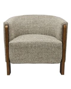 Kolltuk, Livio, tapiceri tekstili (p&euml;lhur&euml; cashmere), korniz&euml; druri, bezh&euml;/druri natyrale, 77x62xH44 cm