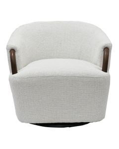 Kolltuk, Arkle, tapiceri tekstili (p&euml;lhur&euml;), korniz&euml; druri, e bardh&euml;/kafe, 76x75.5xH73 cm