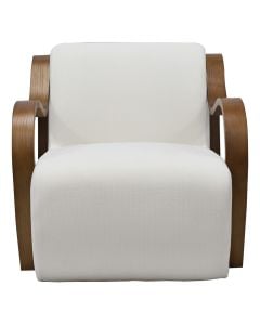 Kolltuk, Karla, tapiceri tekstili, korniz&euml; druri, e bardh&euml;/kafe, 96x77xH74 cm