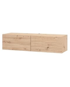 TV unit, Royan, oak, natural, 128x41.5xH32 cm