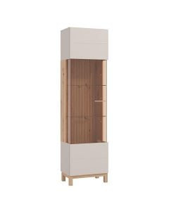 Showcase, Essex, oak, natural/ white, 51.5x35xH191.5 cm