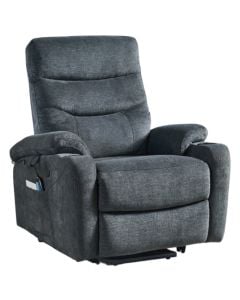 Kolltuk, tapiceri tekstili, e zezë, 85x92xH106 cm