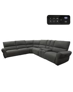 Divan këndor, tapiceri tekstili, gri e hapur