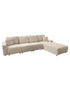 Divan këndor, djathtas, tapiceri tekstili, pana, 310x215xH87 cm