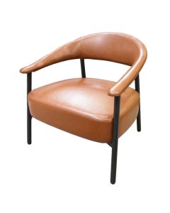 Kolltuk, tapiceri PU , k&euml;mb&euml; metalike, struktur&euml; PP/plywood, kafe e err&euml;t , 75.5x68xH76.5 cm