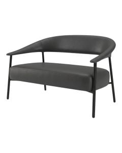 Divan, tapiceri PU , k&euml;mb&euml; metalike, struktur&euml; PP/plywood, gri e err&euml;t, 121x70xH78 cm