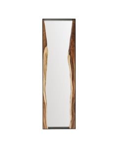 Pasqyrë, Royal Mirror, kornizë metalike, e zezë/druri natyrale, 57.2x4.4xH181.6 cm