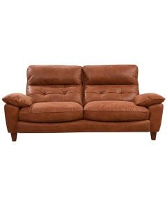 Sofa 2-seater, electric recliner, textile upholstery, dark brown, 199x105xH81/90 cm