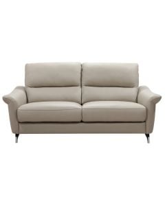 Sofa 2-seater, textile upholstery, metal feet, white, 152x95(113)xH100 cm