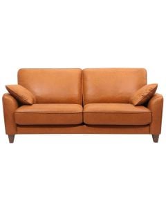 Sofa 3-seater, textile upholstery, plastic feet, beige, 192x96xH81 cm