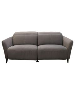 Sofa 3-seater, textile upholstery, plastic feet, grey, 189x106xH76 cm