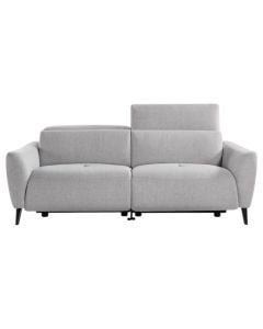 Sofa 2-seater, textile upholstery, plastic feet, grey, 159x93xH95/73 cm