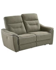 Sofa 2-seater, electric, textile upholstery, grey, 140x94xH94 cm