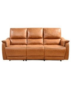 Sofa 2-seater, textile upholstery, brown, 189.5x94xH89 cm