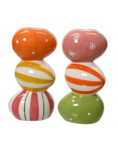 Decorative vase, dolomite, multicolor, 6.3x5.2xH12.3 cm