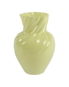 Vazo dekoruese, qelqi, e verdhë, Dia.18xH25.5 cm