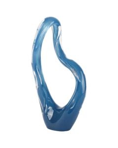 Decorative object, glass, blue, Dia.16xH34 cm