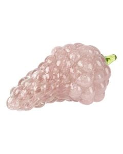 Decorative object, glass, pink, Dia.19xH9.50 cm