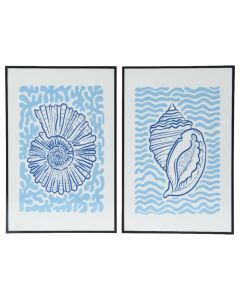 Printed frame, mdf frame, white/blue, 2.5x30xH40 cm