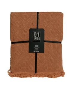 Throw, cotton, dark orange, 127x150xH0,50 cm