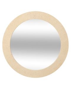Mirror, Anaya, glass/mdf, natural, Dia.78xH3 cm