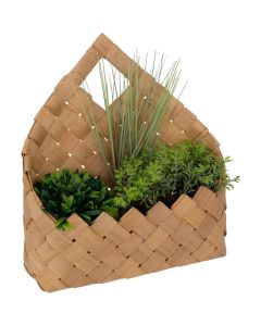 Lule dekoruese me varje, Jika, bambu/PE, natyrale/jeshile, 24x11xH27 cm