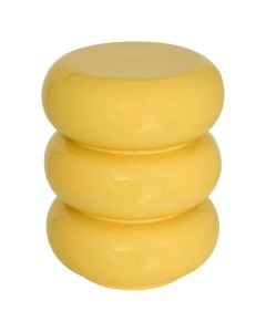 Coffee table, Stoneto, magnesium, yellow, Dia.35xH43 cm