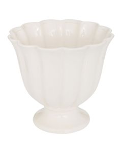 Decorative vase, Fleur de Rose, dolomite, white, Dia.25.3xH24 cm