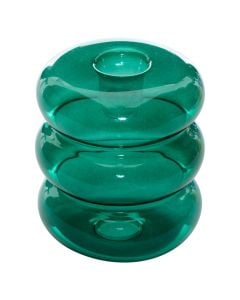 Mbajtëse qiri, Pool, qelqi, të ndryshme, Dia.9xH10.5 cm