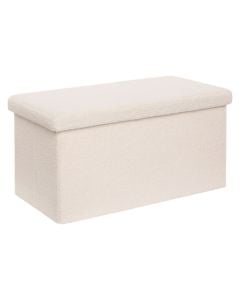 Stool with storage, Jaiko, mdf, white, 76x38xH38cm