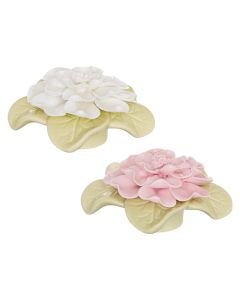 Objekt dekoures, Roses, qeramike me veshje grui, të ndryshme, Dia.14.5xH7 cm