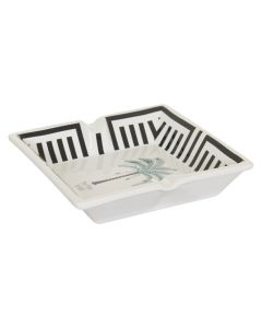 Ashtray, Reso, dolomite, black/white, 18.2x18.2xH4 cm