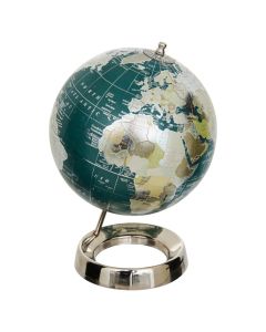 Objekt dekorues, Globbe, çeliku, jeshile/floiri, Dia.20xH28 cm