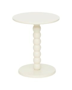 Side table, Chamlo, mdf, white, Dia.38xH46.5 cm