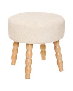 Stool, Spolo, mdf, natural/white, Dia.38xH39 cm