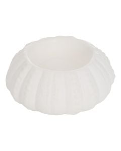 Candle holder, Oceania, ceramic with stoneware, white, Dia.8.4xH3.5 cm
