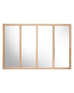 Mirror, Atelier wood, glass/mdf, natural wood, 116x3xH76 cm