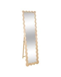 Pasqyrë  statike, Brooke, xham/mdf, druri natyrale, 48xH180 cm