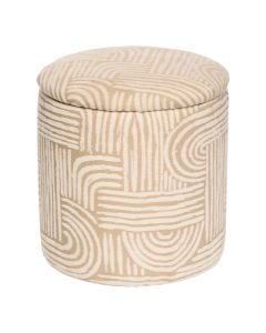 Trunk stool, Nubo, mdf, beige, Dia.31xH34 cm