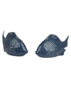 Objekt dekoruese, Fish, porcelani, blu, 9x21.9xH12.1 cm